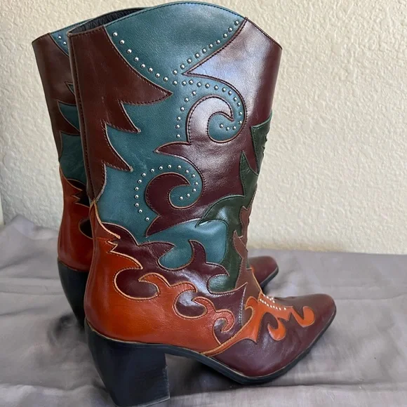 Jeffrey Campbell Saddle Up Western Pull On Boots 9 SOLD OUT - Picture 8 of 12